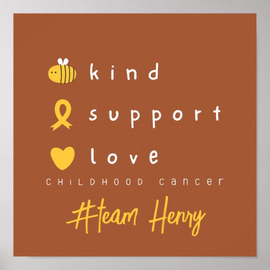 小児がんポスパーソナライズされたタープリント徴候 ポスター (正面)