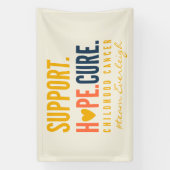 小児がん名前をカスタムするのバナーの大きな徴候 横断幕 (縦)