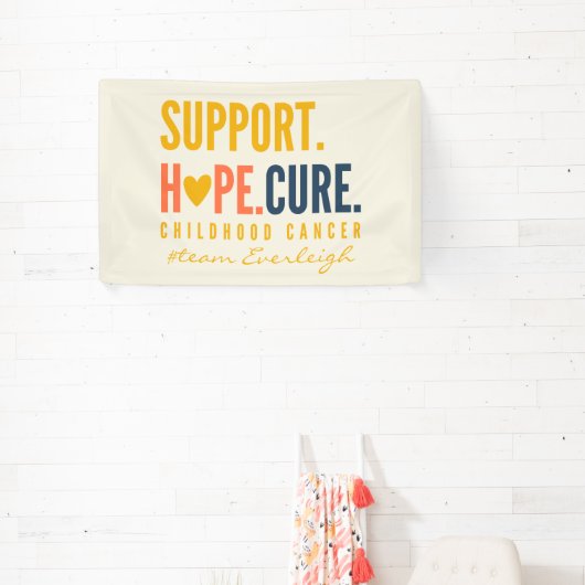 小児がん名前をカスタムするのバナーの大きな徴候 横断幕 (インサイチュ)