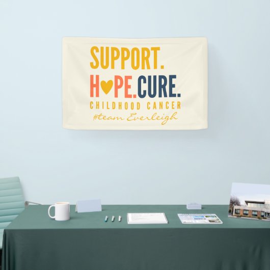 小児がん名前をカスタムするのバナーの大きな徴候 横断幕 (トレードショー)
