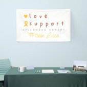 小児がん名前をカスタムするバナー標識 横断幕 (トレードショー)