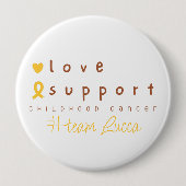 小児がん名前をカスタムするボタン 缶バッジ (正面)