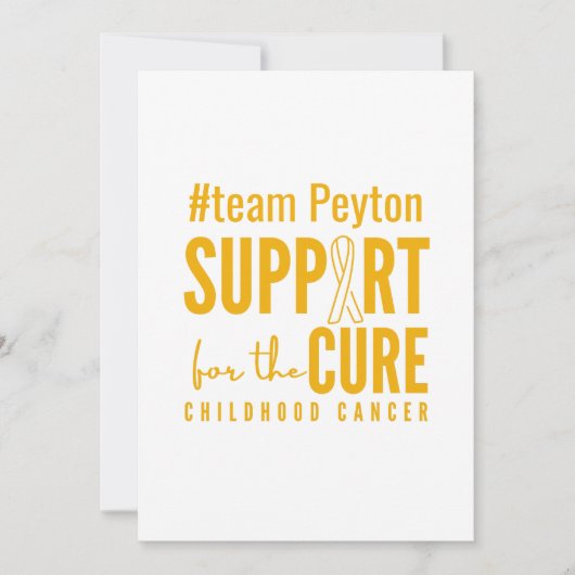 小児がん名前をカスタムする招待状カード 招待状 (正面)