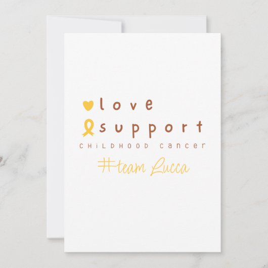 小児がん名前をカスタムする招待状 招待状 (正面)