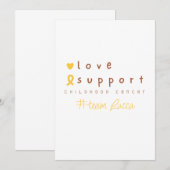 小児がん名前をカスタムする招待状 招待状 (正面/裏面)