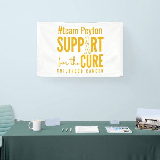 小児がん名前をカスタムする支援バナー標識 横断幕 (トレードショー)