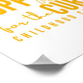 小児がん名前をカスタムする支援治療プリント ポスター (角)