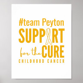 小児がん名前をカスタムする支援治療プリント ポスター