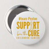 小児がん名前をカスタムする支援治療ボタン 缶バッジ (正面&裏面)