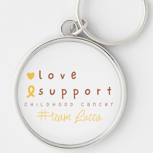 小児がん名前をカスタムする キーホルダー (正面)