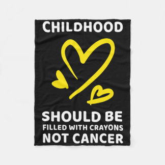 小児がん啓発 クレヨン Not Cancer フリースブランケット