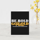 小児がん啓発 Be Bold Go Gold メンズ レディース カード (黄色い花)