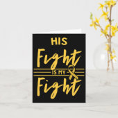 小児がん啓発 His Fight Is My Fight カード (黄色い花)