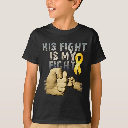 小児がん啓発 His Fight Is My Fight G Tシャツ (正面)