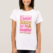 小児がん啓発Tシャツ「I Wear Gold for My Child」 Tシャツ (正面)