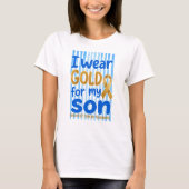 小児がん啓発Tシャツ『I Wear Gold for My Child』 Tシャツ (正面)
