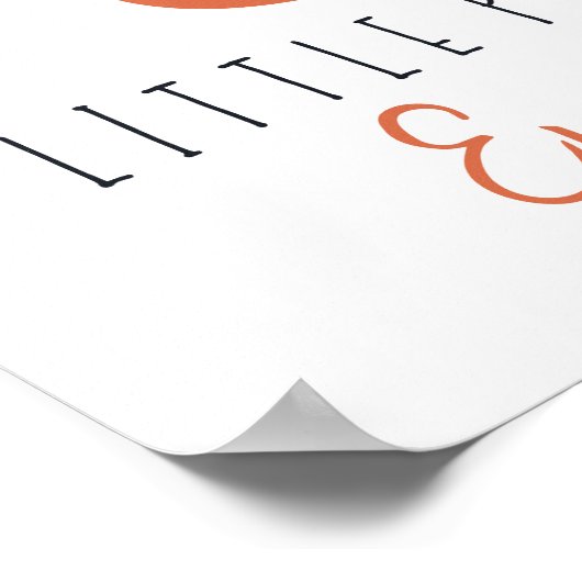 小児がん強い小さなかぼちゃ名前をカスタムする ポスター (角)