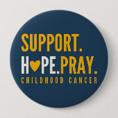 小児がん支持希望ボ祈タン 缶バッジ (正面)
