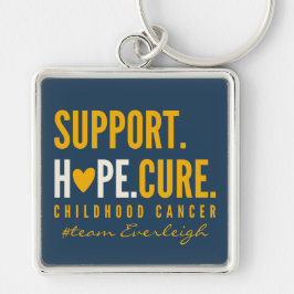 小児がん支持希望名前をカスタムする キーホルダー