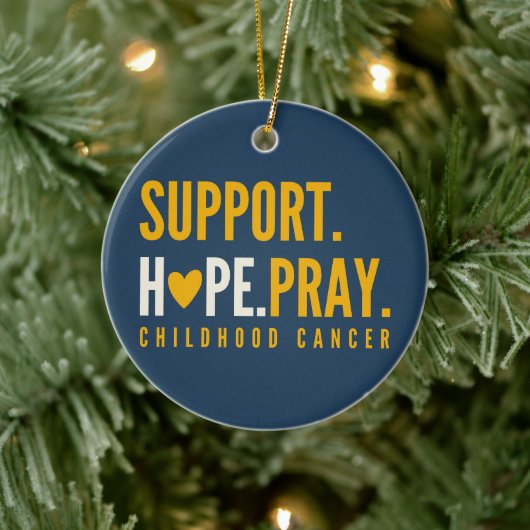 小児がん支持希望祈オーナメント セラミックオーナメント (ツリー)