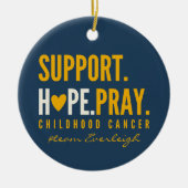 小児がん支援カスタムオーナメント セラミックオーナメント (正面)