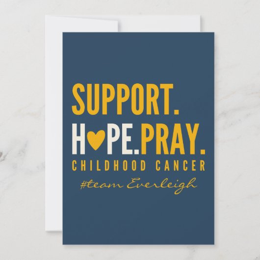 小児がん支援カスタム招待状カード 招待状 (正面)