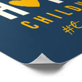 小児がん支援ポスタカスタムープリント標識 ポスター (角)