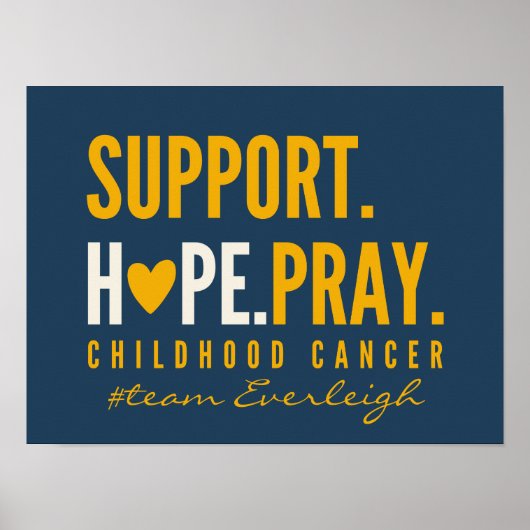 小児がん支援ポスタカスタムープリント標識 ポスター (正面)