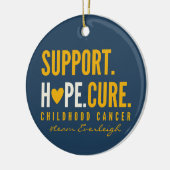 小児がん支援名前をカスタムするオーナメント セラミックオーナメント (左)