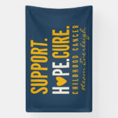 小児がん支援名前をカスタムするバナー標識 横断幕 (縦)