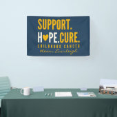 小児がん支援名前をカスタムするバナー標識 横断幕 (トレードショー)