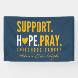 小児がん支援名前をカスタムするバナー標識 横断幕