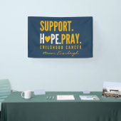 小児がん支援名前をカスタムするバナー標識 横断幕 (トレードショー)