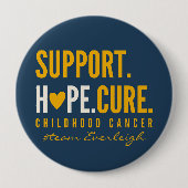 小児がん支援名前をカスタムするボタン 缶バッジ (正面)