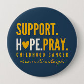小児がん支援名前をカスタムするボタン 缶バッジ (正面)
