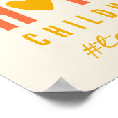 小児がん支援名前をカスタムするポスタープリント ポスター (角)