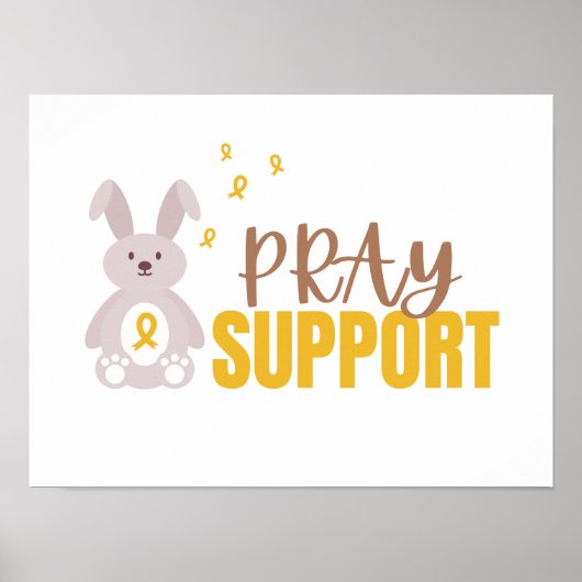 小児がん祈..サポートポスターとプリント ポスター (正面)