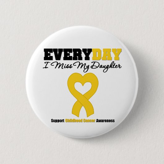 小児がん私の娘恋しく思の毎日 缶バッジ (正面)