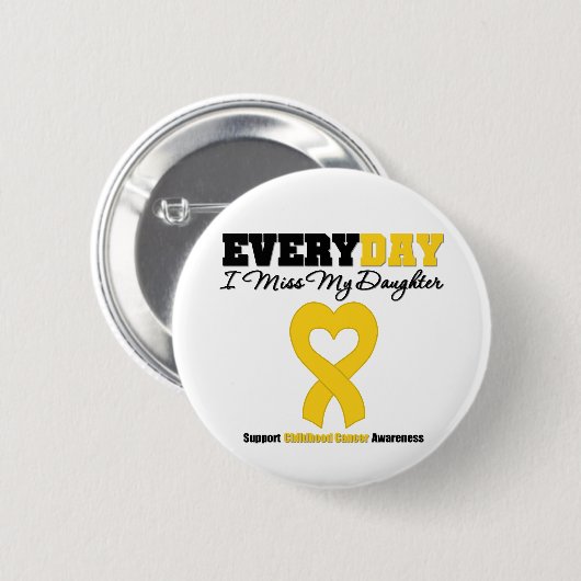 小児がん私の娘恋しく思の毎日 缶バッジ (正面&裏面)