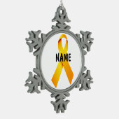 小児がん記念オーナメント スノーフレークピューターオーナメント (左)