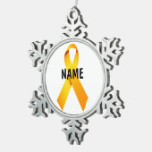 小児がん記念オーナメント スノーフレークピューターオーナメント (右)