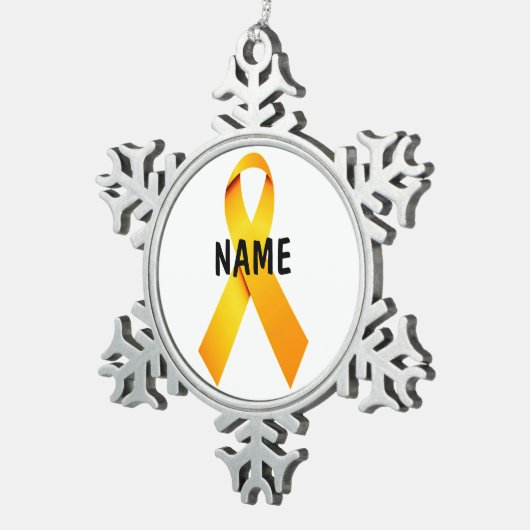 小児がん記念オーナメント スノーフレークピューターオーナメント (右)