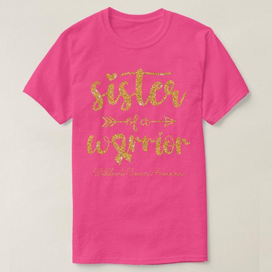小児がん認識度の戦士の姉妹 Tシャツ (デザイン正面)