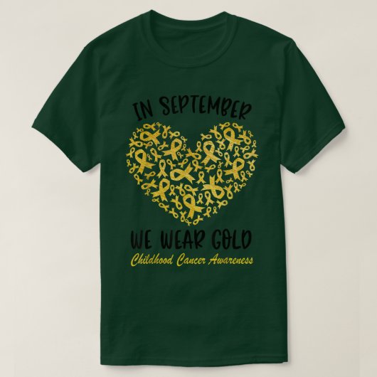 小児がん認識度シャツ9月We W Tシャツ (デザイン正面)