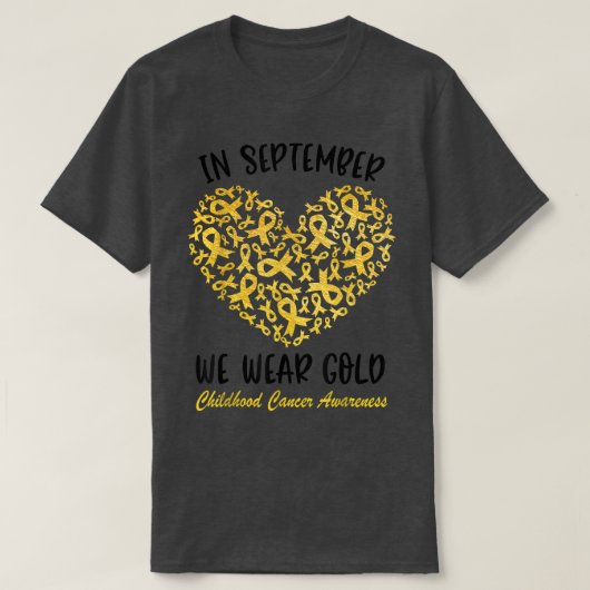 小児がん認識度シャツ9月We W Tシャツ (デザイン正面)