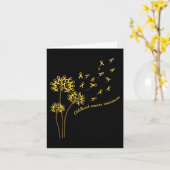 小児がん認識度タンポポ花金ゴールドR カード (黄色い花)