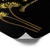 小児がん認識度タンポポ花金ゴールドR ポスター (角)