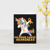 小児がん認識度ダビングUnicorn Warrior カード (黄色い花)