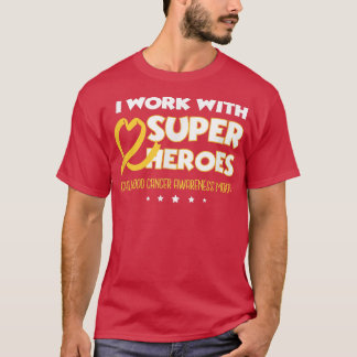 小児がん認識度ナース医師 Tシャツ