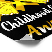 小児がん認識度バタフライリボンサポート ポスター (角)